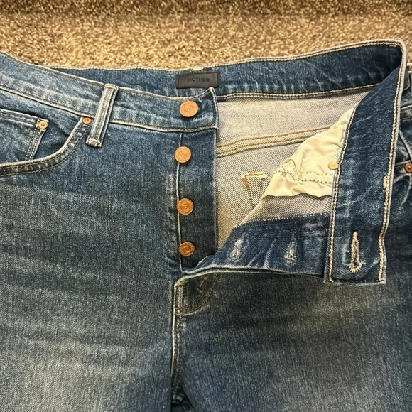 Brand New Mother the Tomcat Ankle Fray Jeans